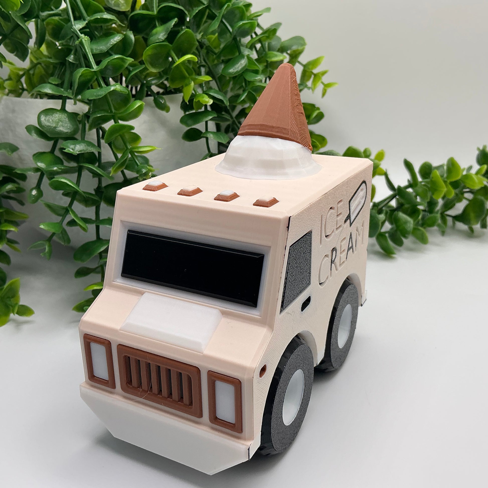 Large Ice Cream Van Truck Vehicle 3D Printed Multi Coloured Vehicle Indoor & Out - Main Product Image