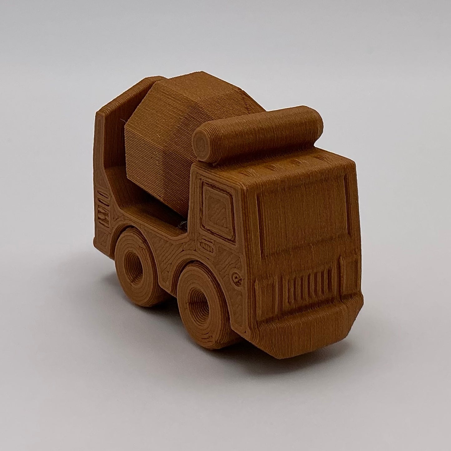 Concrete Mixer Truck Mini Transport Vehicle Wood PLA