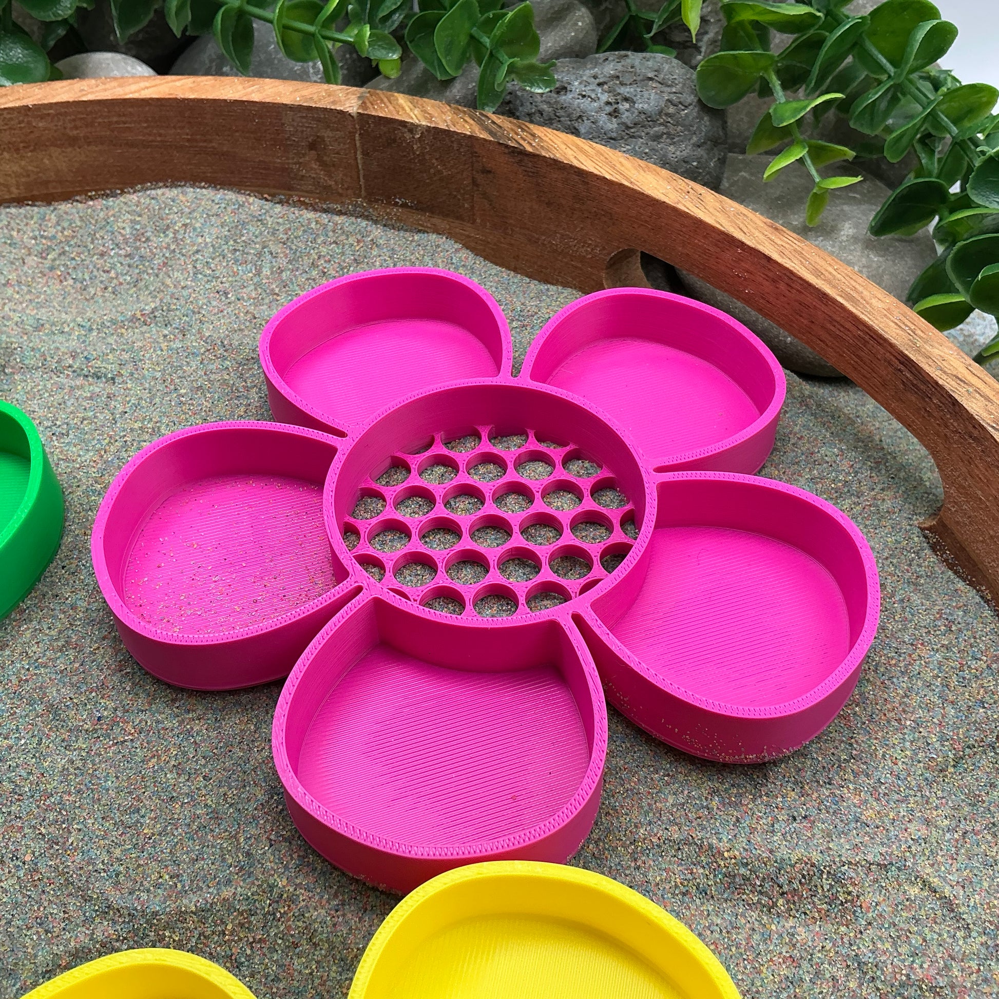3D-printed flower sieve sensory set, 5-piece for sand, rice and water play - view 5 of 11