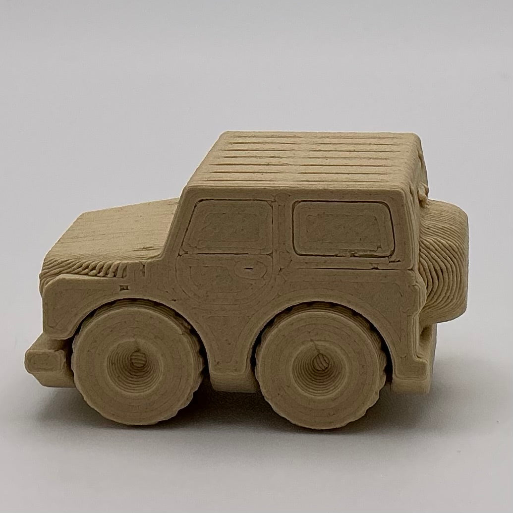 Jeep Hard Top Car Mini Transport Vehicle Wood PLA