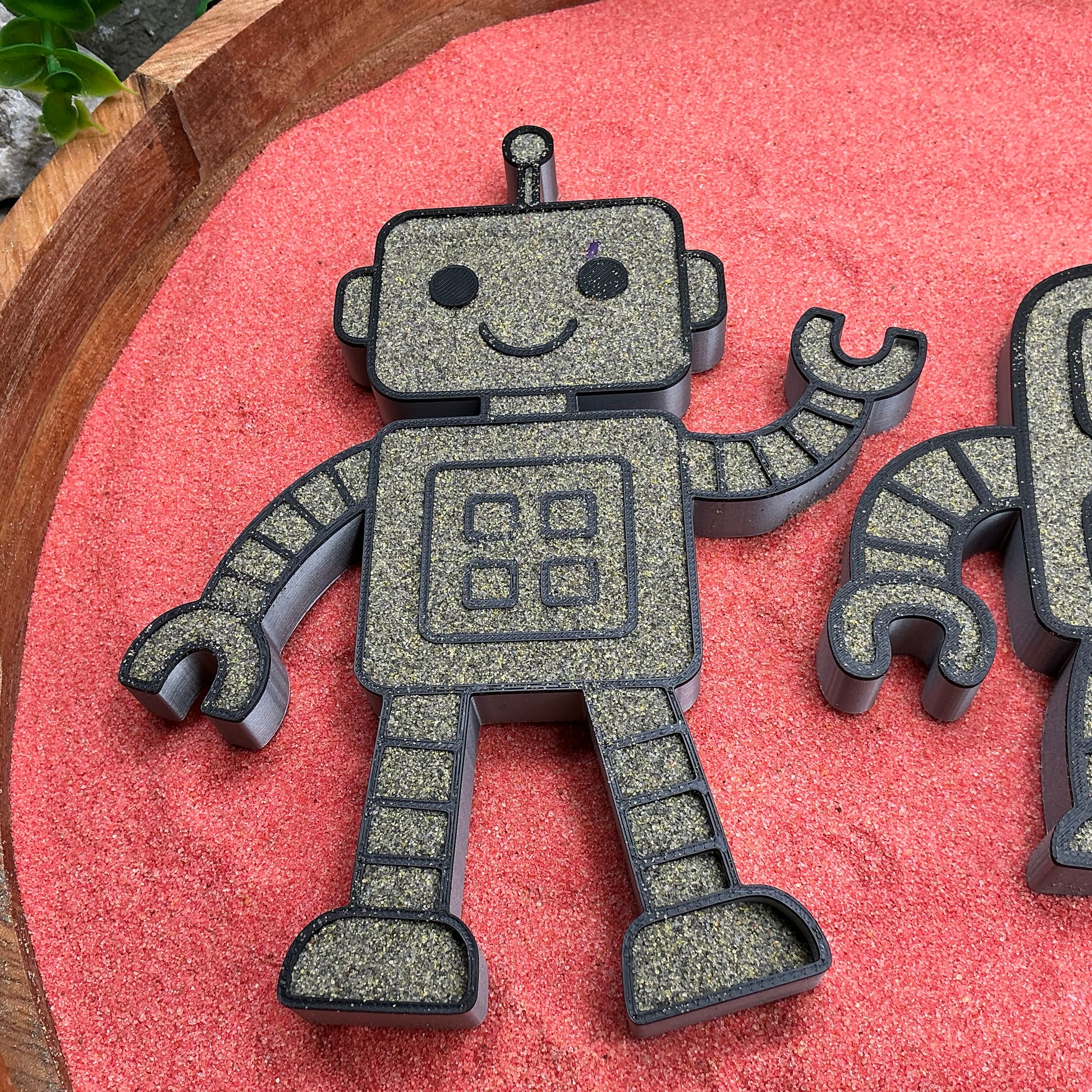 3D-printed robot play sensory filling tray, 2-piece set for sand and rice tuff trays - view 3 of 10