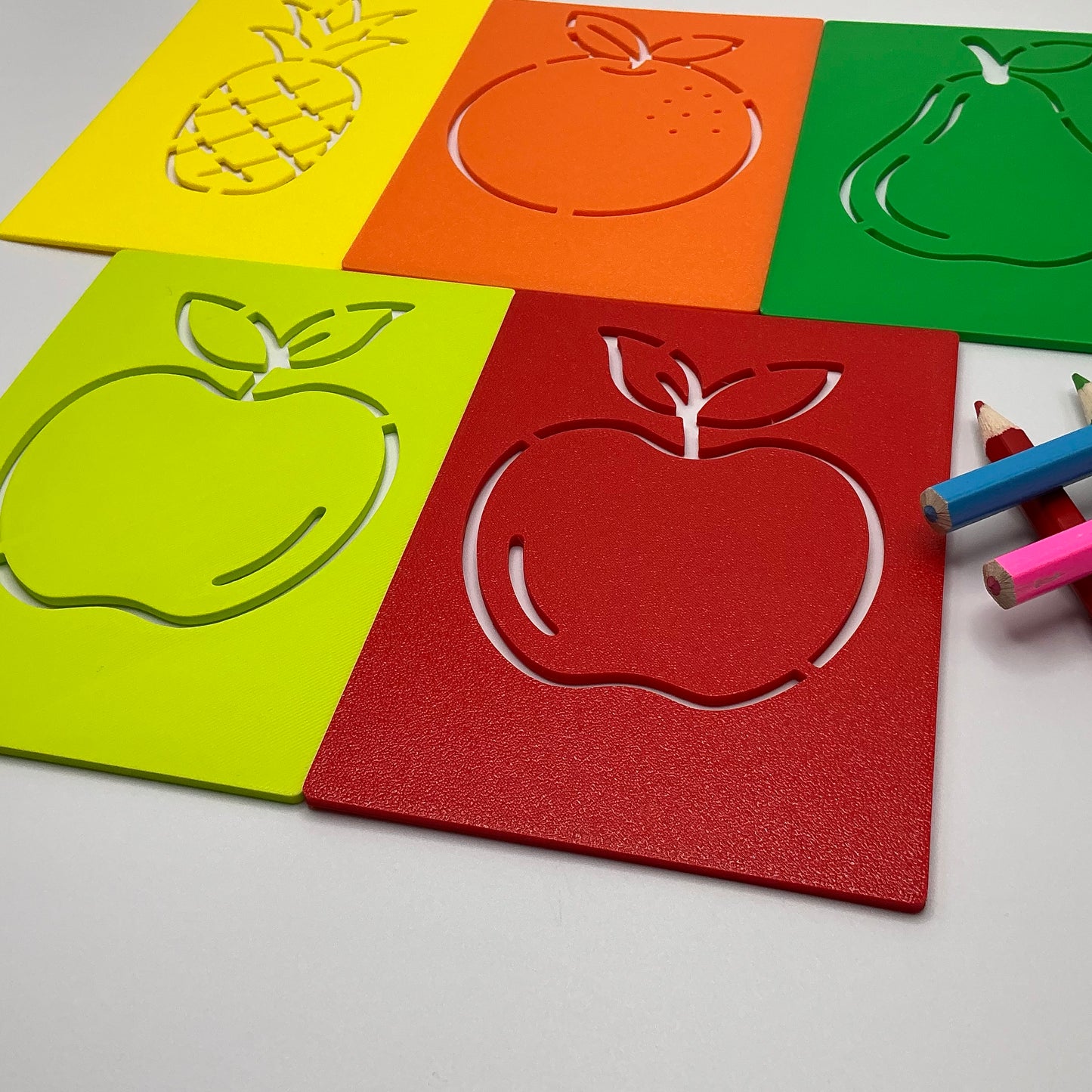 Fruit Ten Piece Stencil Set with Storage Box