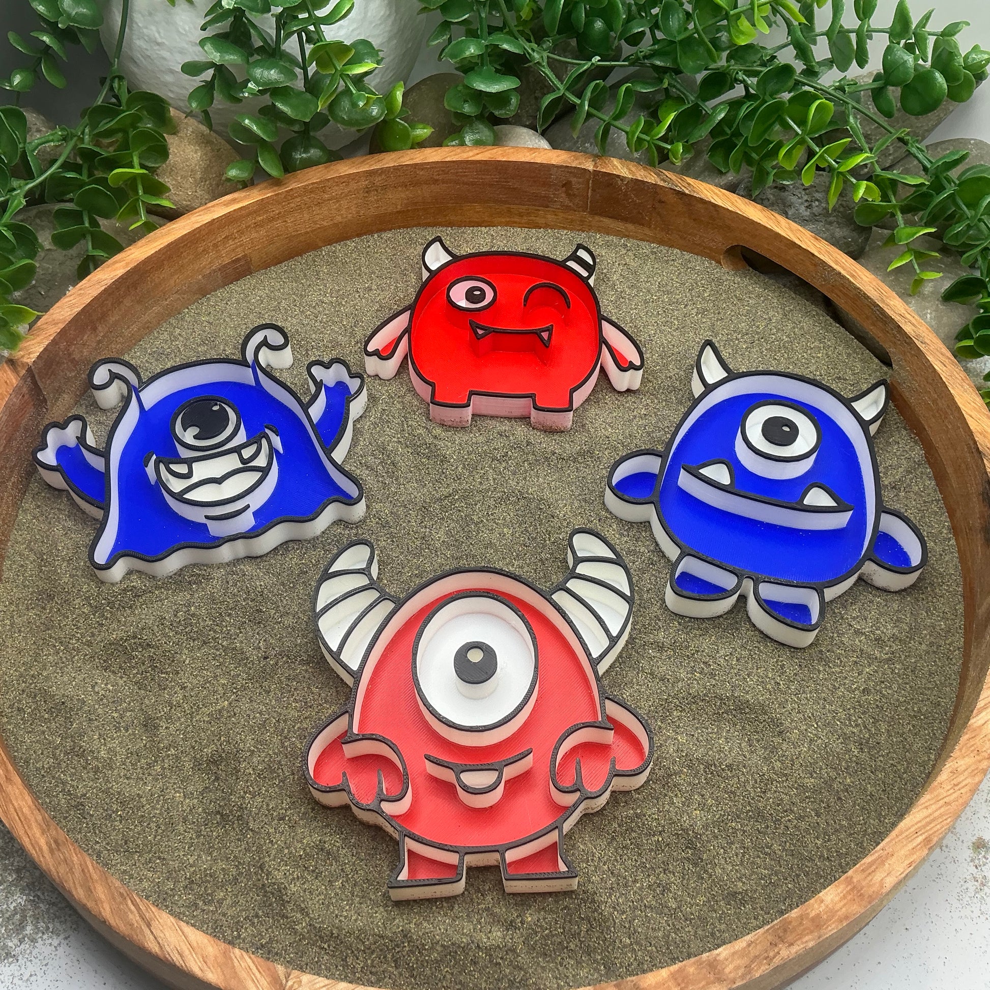 3D-printed alien monster sensory filling tray, 4-piece set for sand and rice tuff trays - view 1 of 13