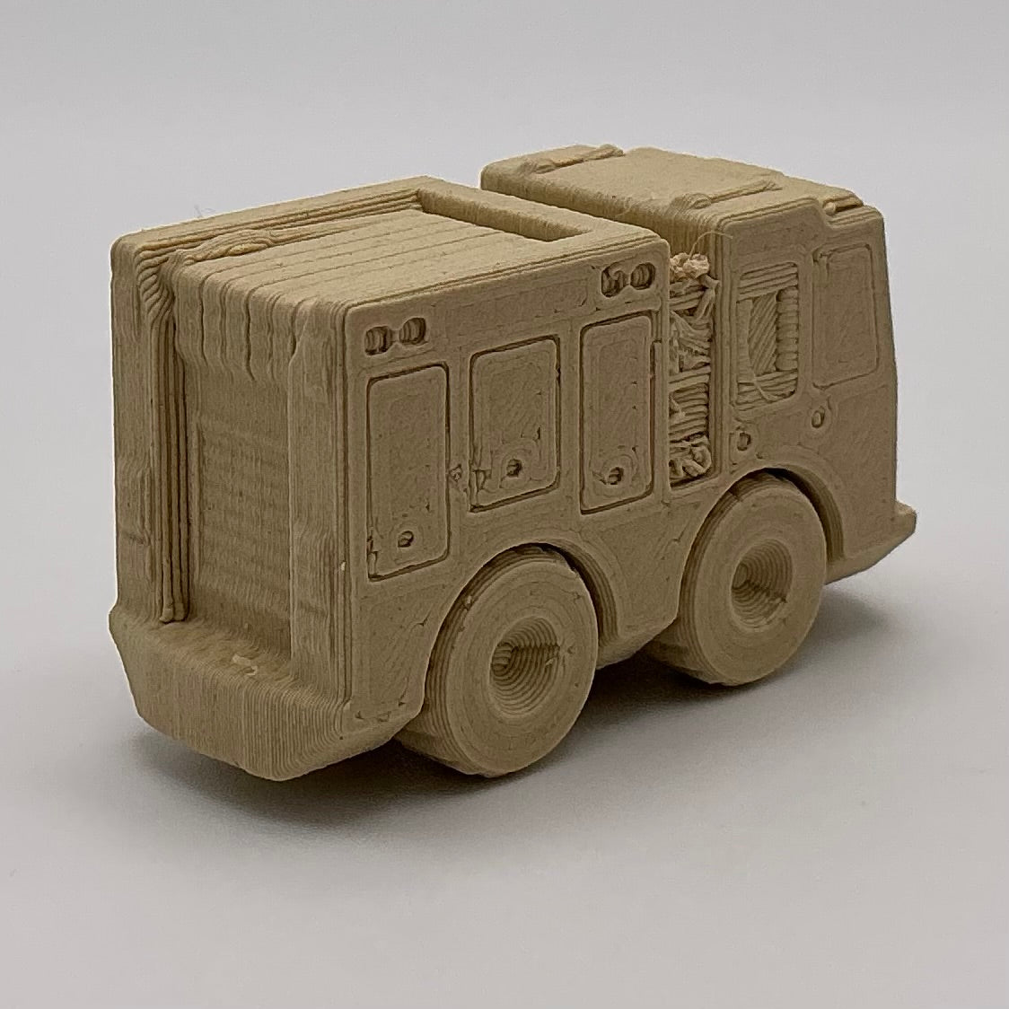 Fire Engine Truck Mini Transport Vehicle Wood PLA