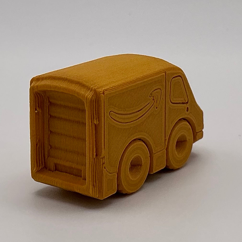 Amazon Delivery Van Truck Mini Transport Vehicle Wood PLA