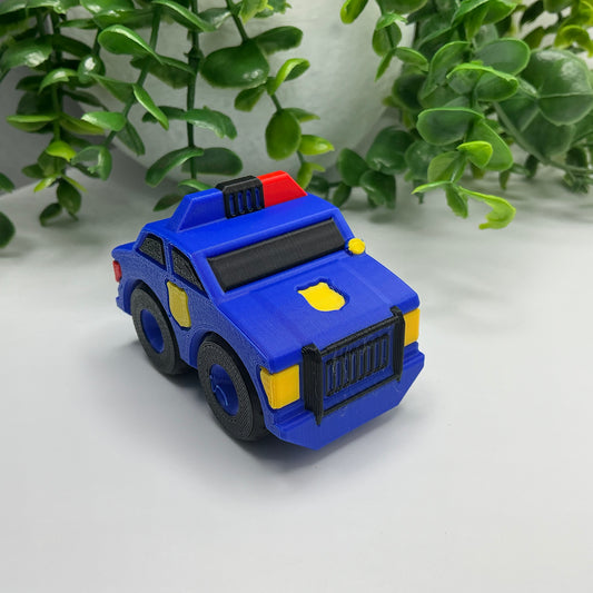 3D Printed Multi Coloured Children's Police Car Vehicle Indoor & Outdoor Toy Eco - Alternative View