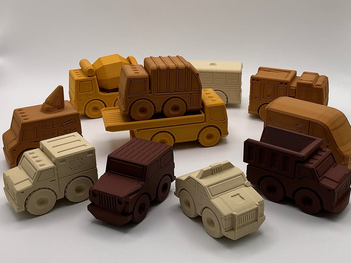 Garbage Truck Transport Vehicle - Wood PLA
