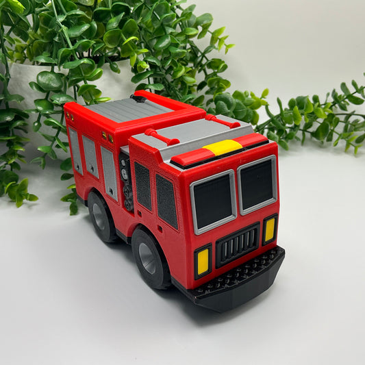 Large 3D Printed Fire Engine Truck Durable Indoor & Outdoor Push Along Big Kids  - Main Product Image