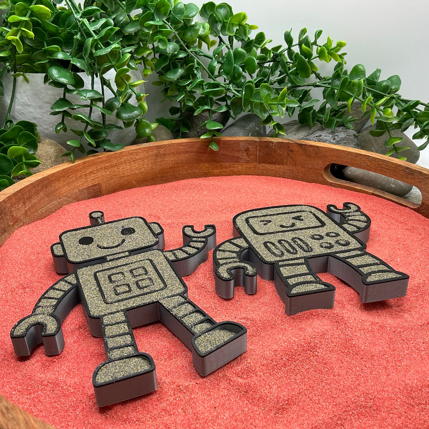 3D-printed robot play sensory filling tray, 2-piece set for sand and rice tuff trays - view 4 of 10