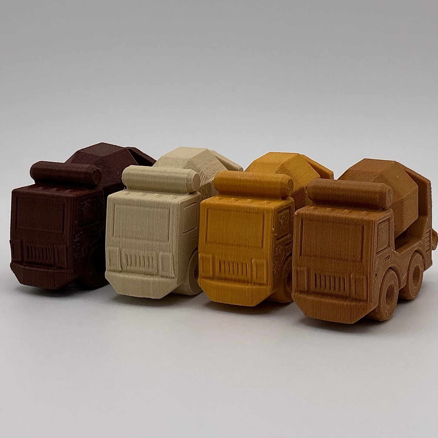 Concrete Mixer Truck Mini Transport Vehicle Wood PLA