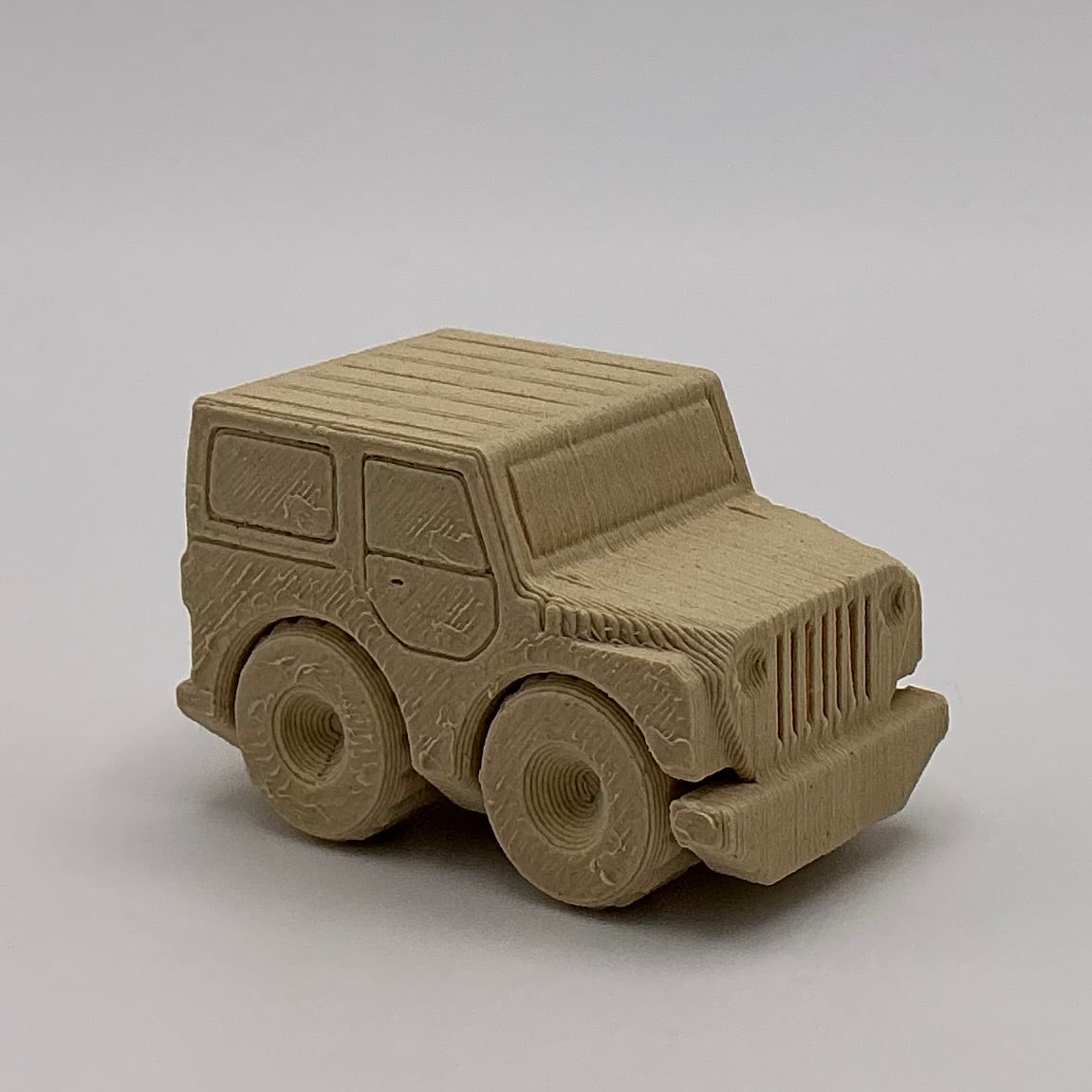 Jeep Hard Top Car Mini Transport Vehicle Wood PLA