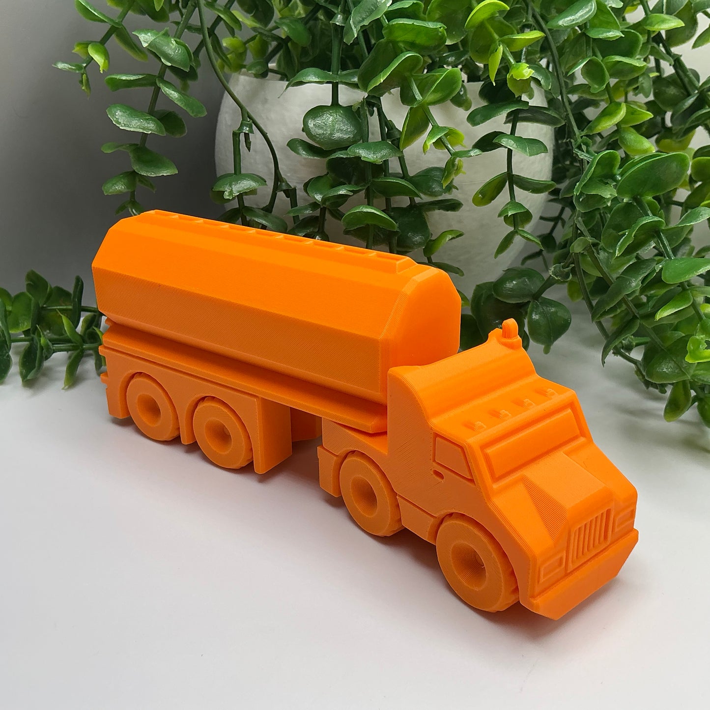 Large Tanker Fuel Truck Vehicle Fuel Transporter, & Durable - showing texture