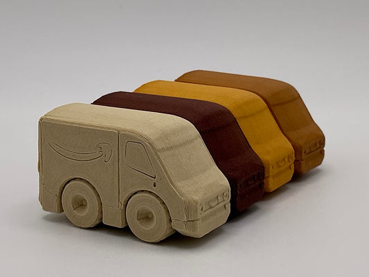 Amazon Delivery Van Truck Mini Transport Vehicle Wood PLA
