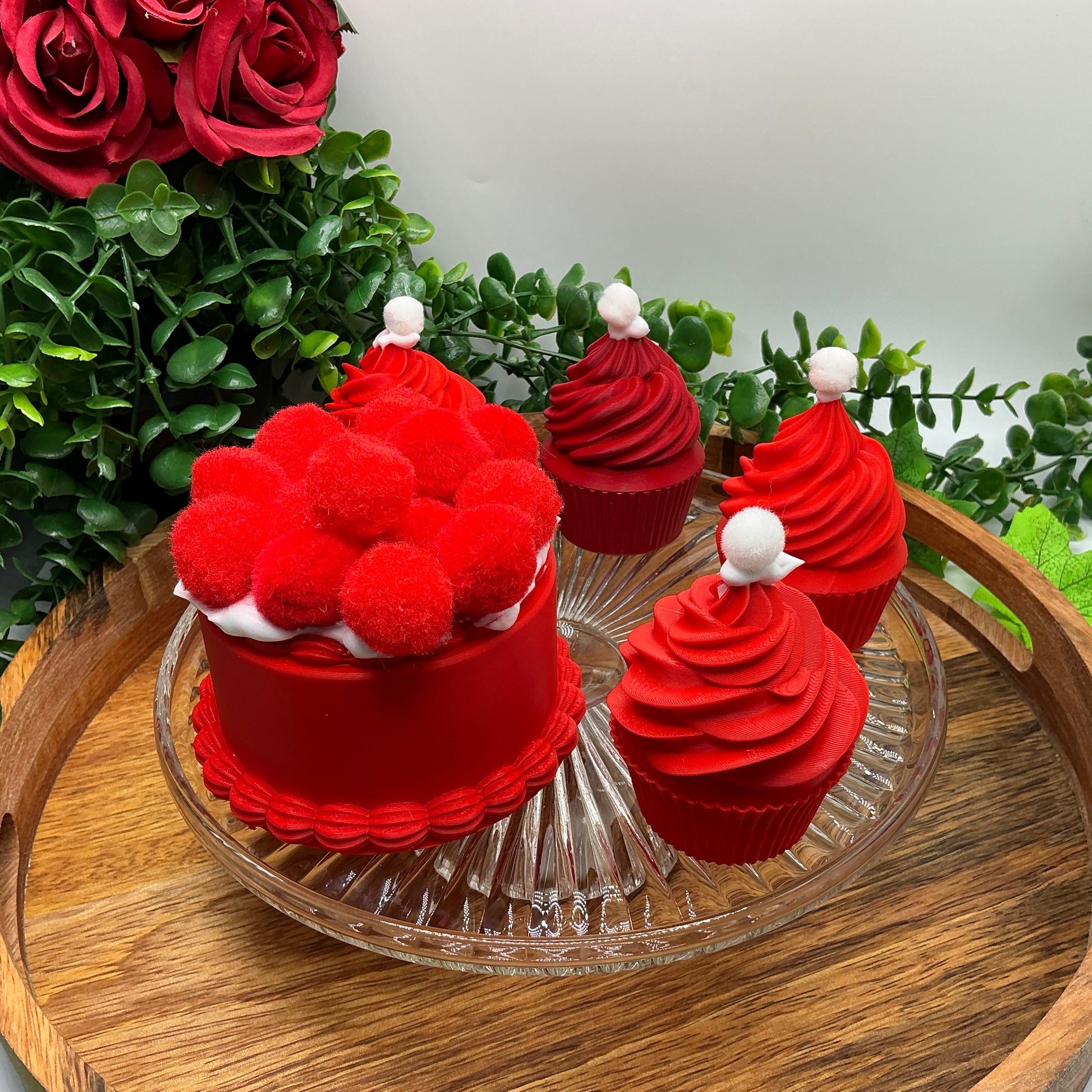 3D Printed Play Food Set Eco Friendly Toy Cake & Cupcakes Sensory Play & Dough T - Alternative View