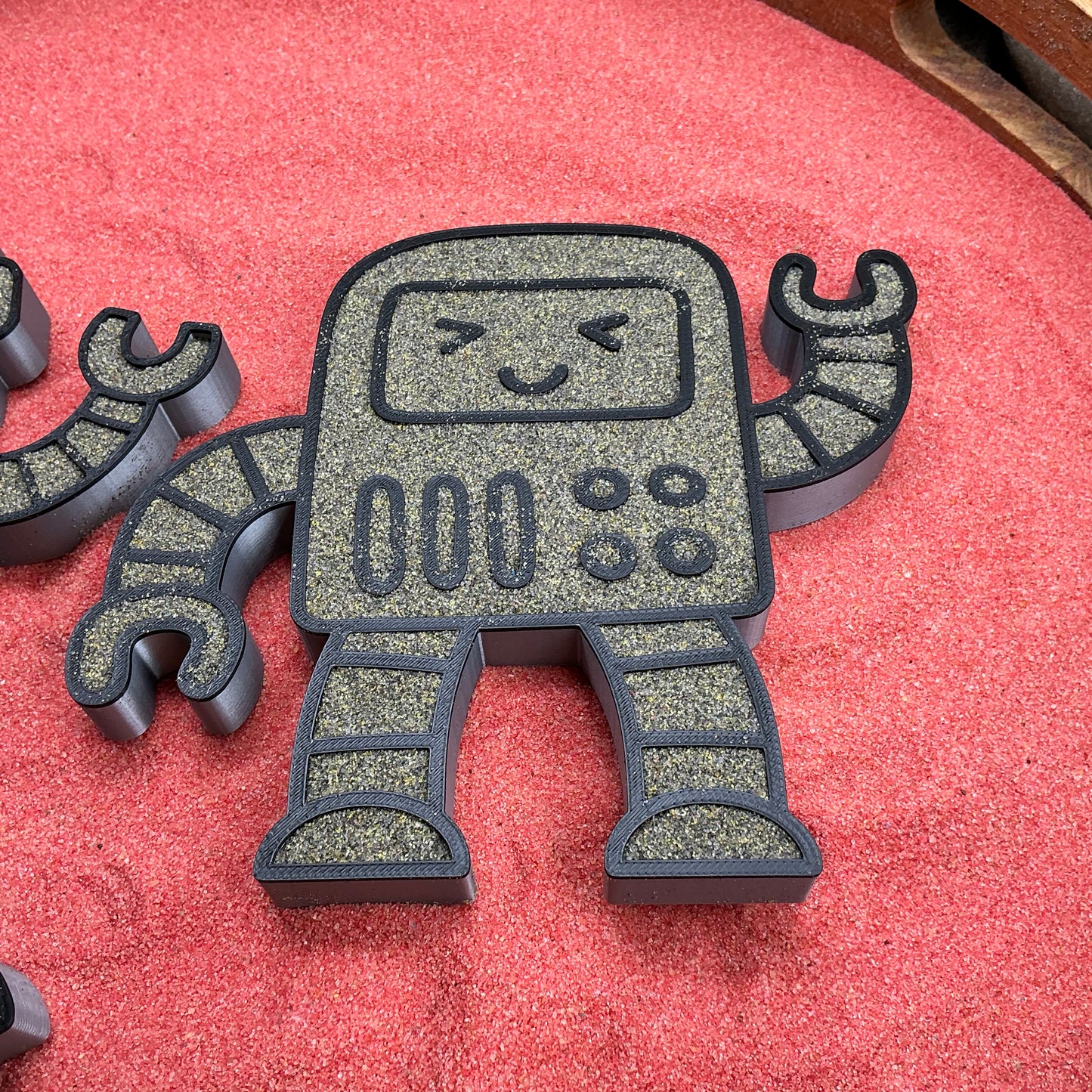 3D-printed robot play sensory filling tray, 2-piece set for sand and rice tuff trays - view 2 of 10