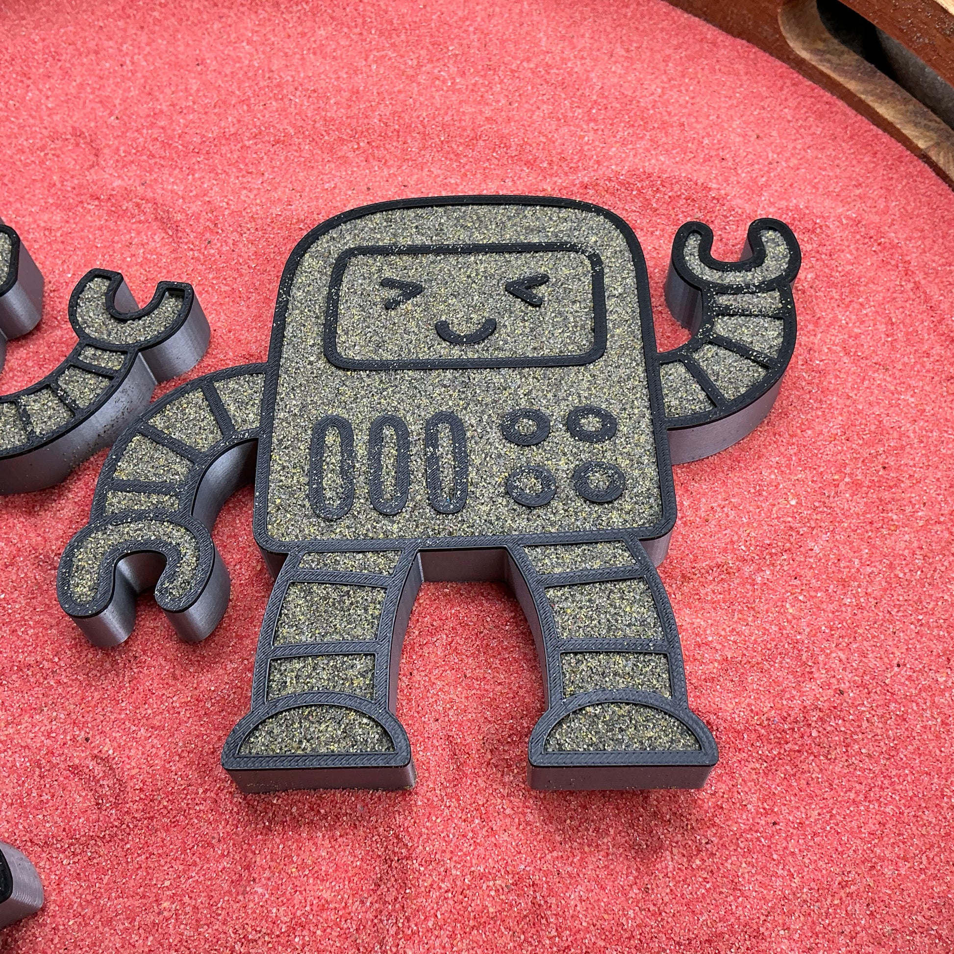3D-printed robot play sensory filling tray, 2-piece set for sand and rice tuff trays - view 2 of 10