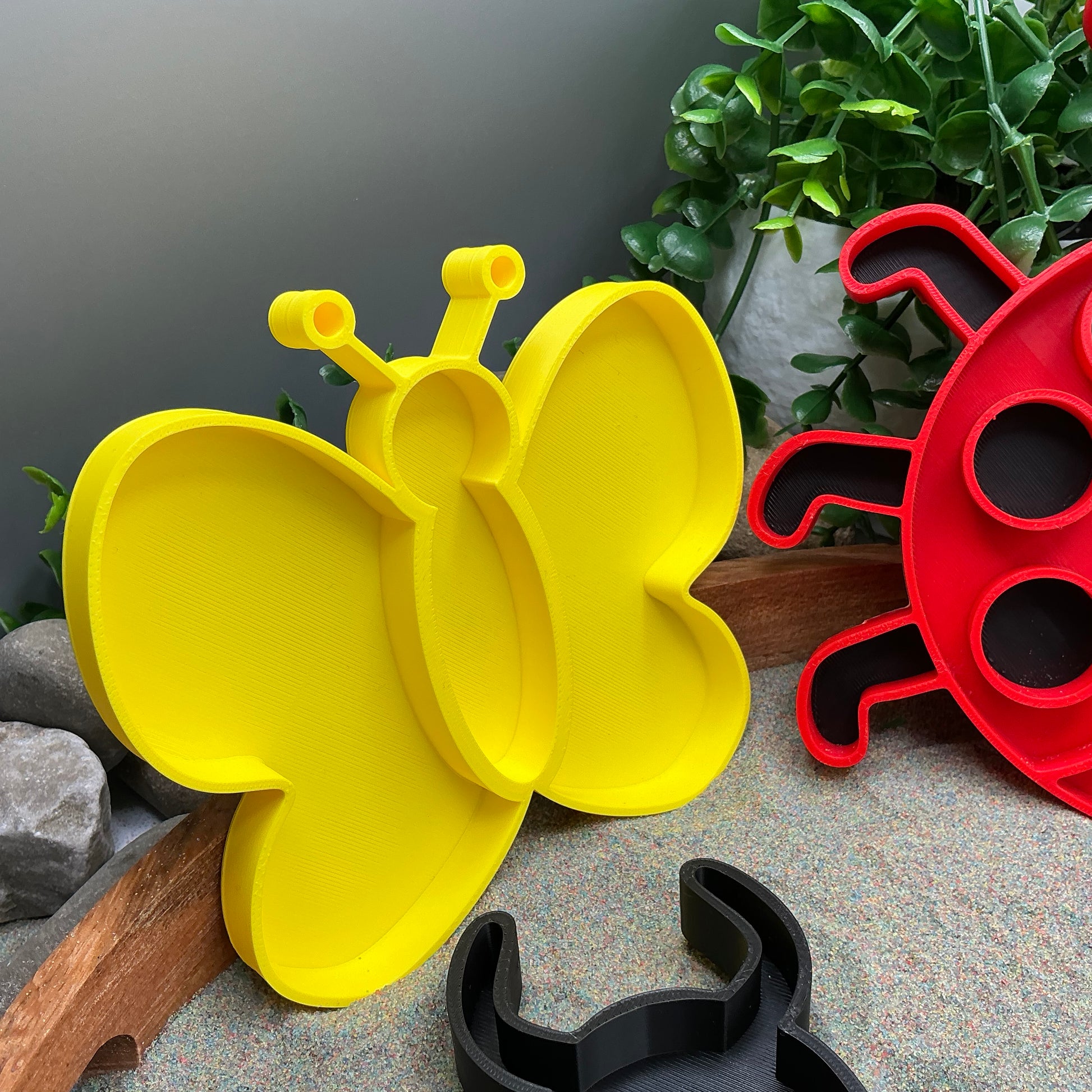 3D-printed large spring insect sensory filling tray, 4-piece set with bee, ant, ladybird and butterfly - view 3 of 13