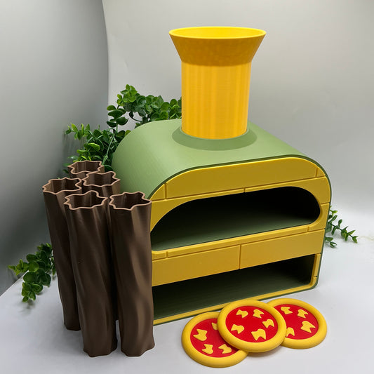Large Pizza Oven Stove Set Kitchen Food Role Play Set 3D Printed - 3D printed eco-friendly toy by Sarah's 3D Prints