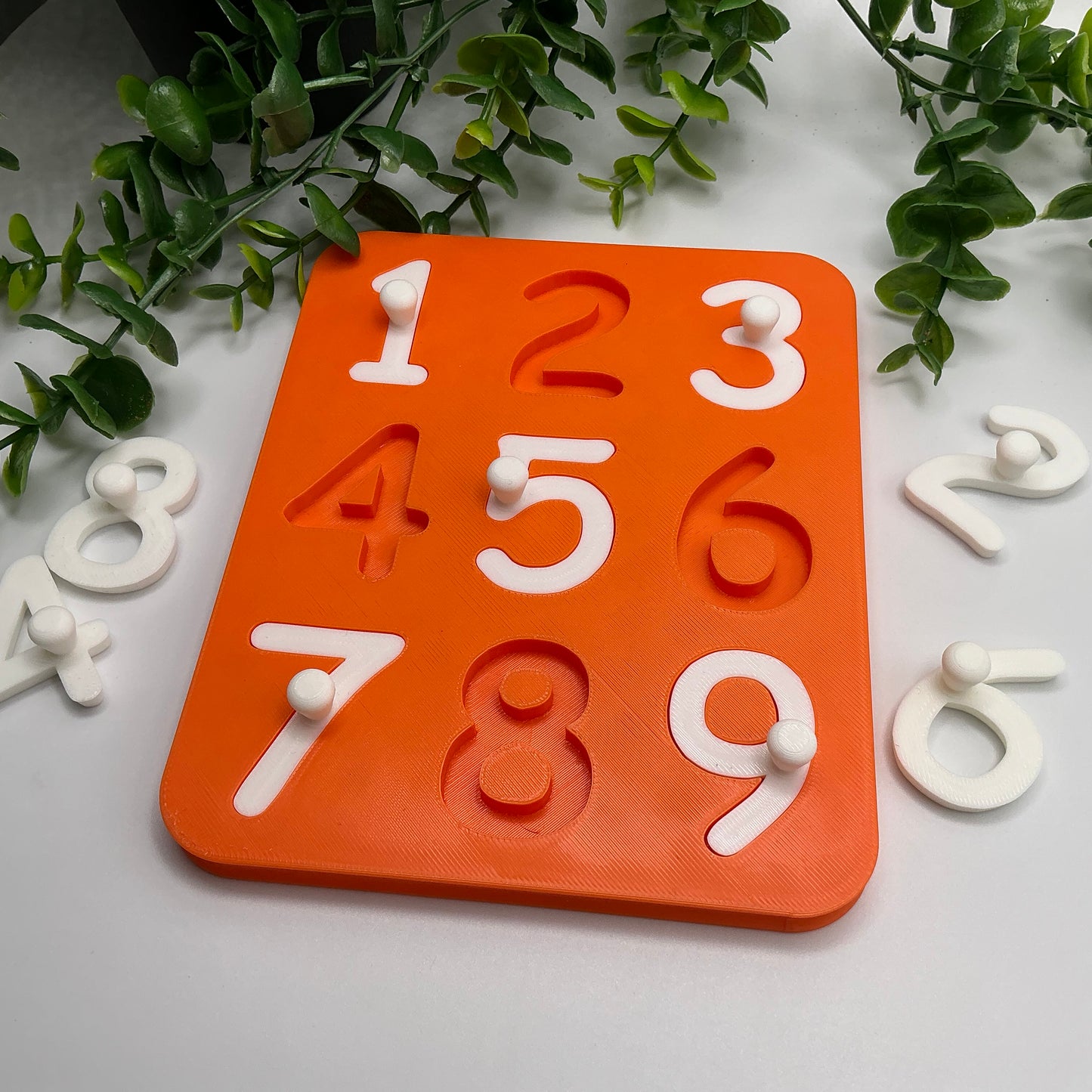 3D Printed Number Puzzle 1-9 Eco Friendly Montessori Toy Double Sided Alphabet J - View 11