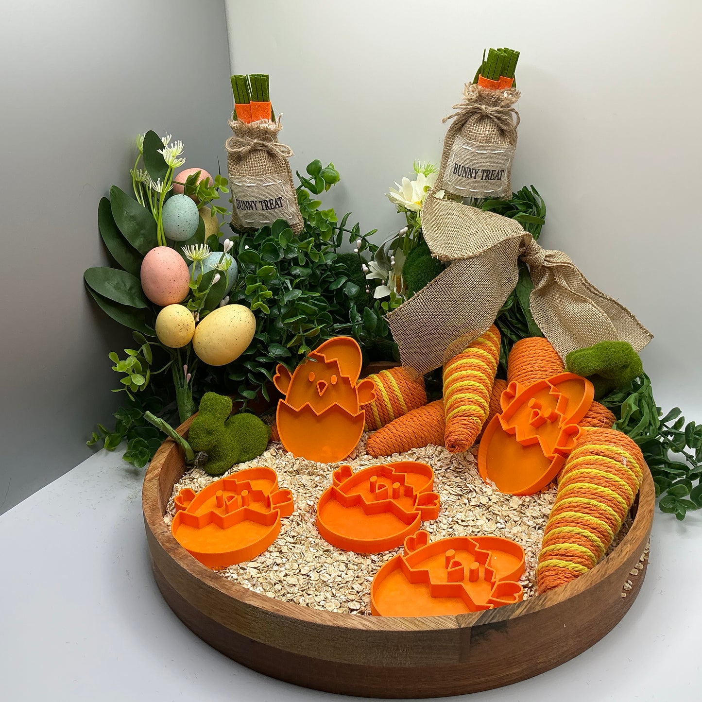 Easter Chick in a Egg 5 Piece Filling Tray Set Sensory Filling Trays Oats, Sand, - View 5