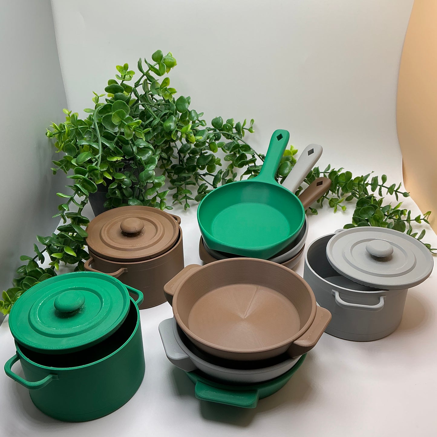 Children's Mud Kitchen Pot Pan Set 3-Piece Indoor & Outdoor Eco-Friendly toy Coo - View 20