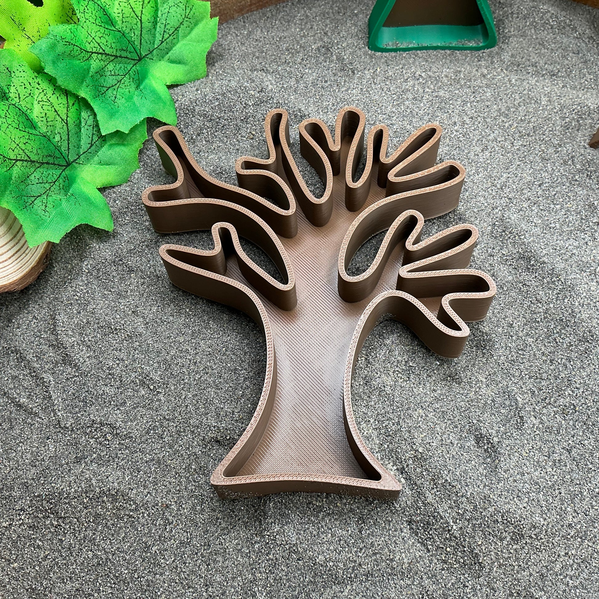 3D-printed tree fill shapes sensory filling tray, 3-piece set for sand and rice tuff trays - view 4 of 11