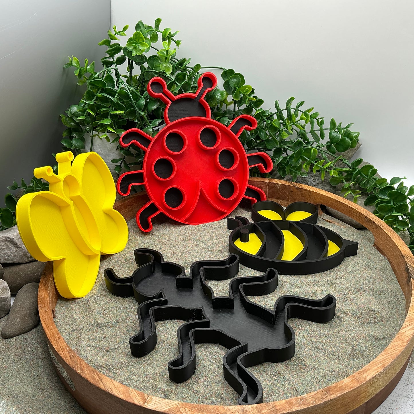 3D-printed large spring insect sensory filling tray, 4-piece set with bee, ant, ladybird and butterfly - view 8 of 13
