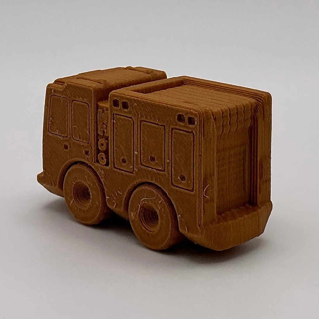 Fire Engine Truck Mini Transport Vehicle Wood PLA