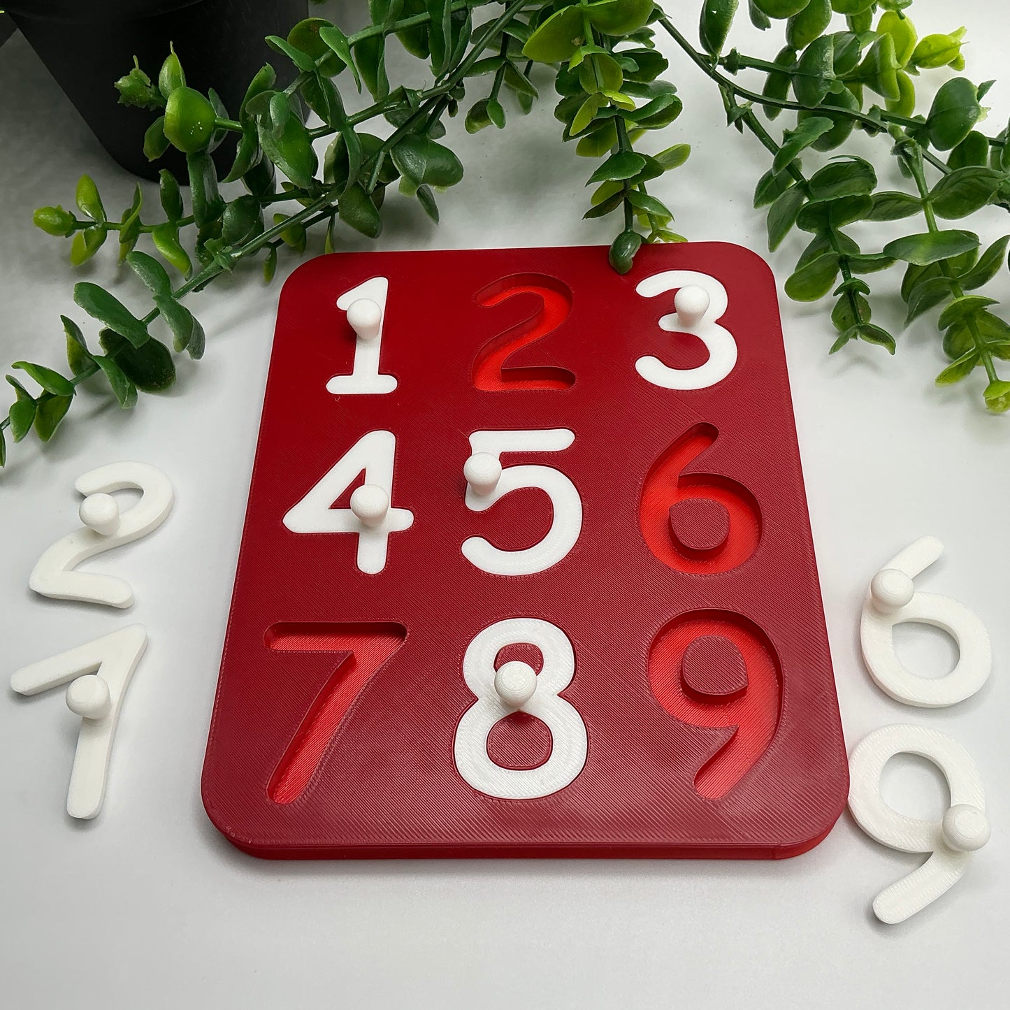 3D Printed Number Puzzle 1-9 Eco Friendly Montessori Toy Double Sided Alphabet J - View 5