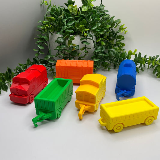 Articulated Train Carriages Six Designs - alternative view
