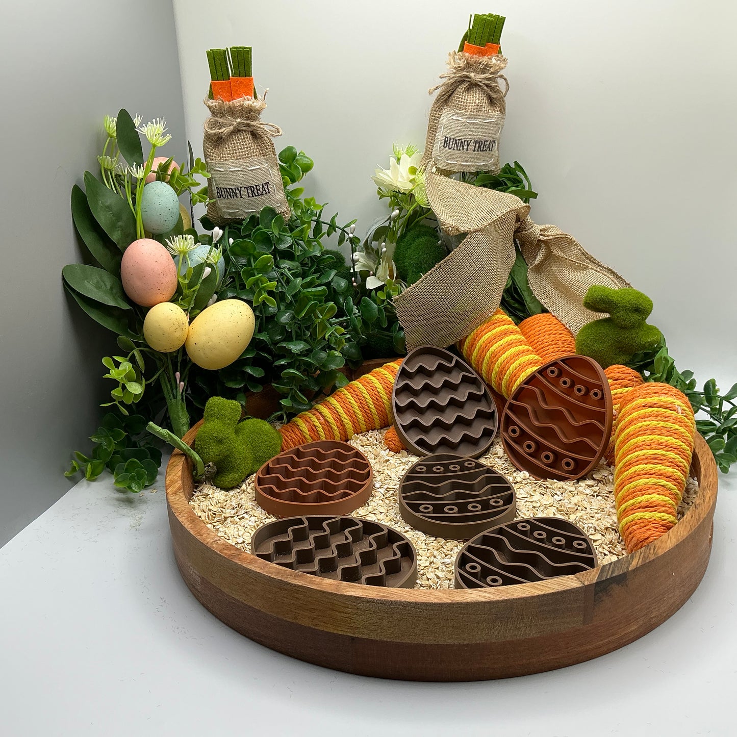 Easter Egg Six Piece Filling Tray Set Sand Sensory Filling Trays Oats, Sand, Ric - Main Product Image