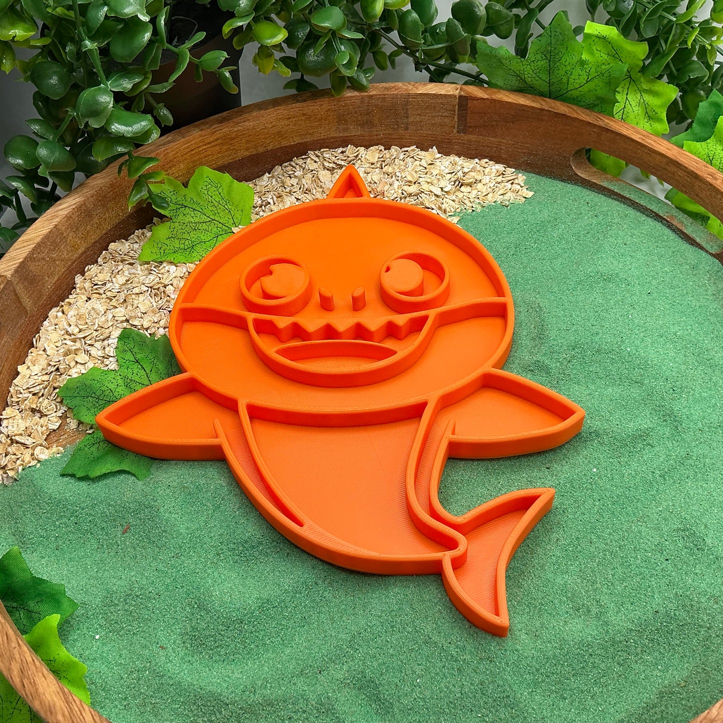 Large Shark Sensory Filling Tray Baby Family Shark Family Colour's 3D Printed Mo - Detail Shot