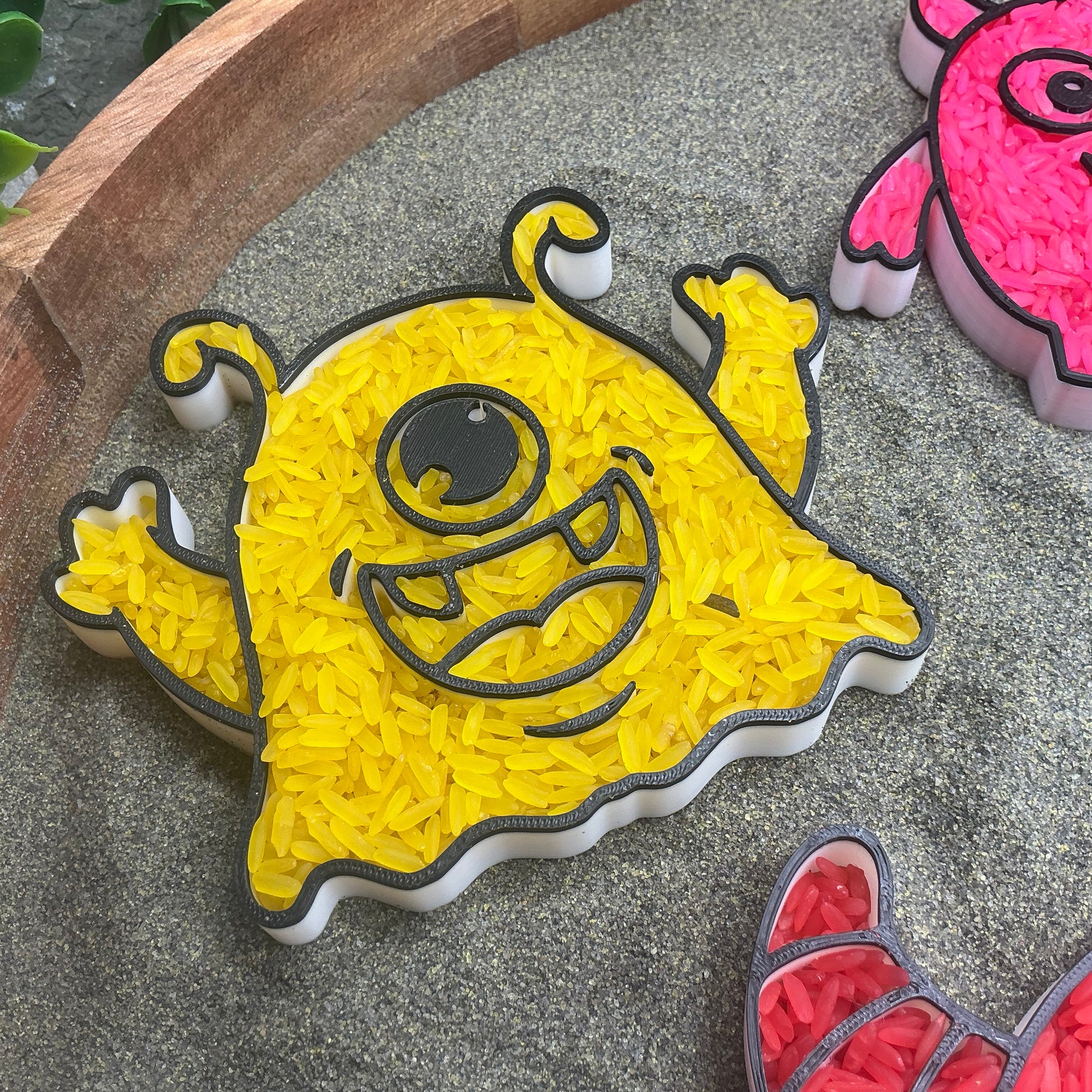 3D-printed alien monster sensory filling tray, 4-piece set for sand and rice tuff trays - view 10 of 13