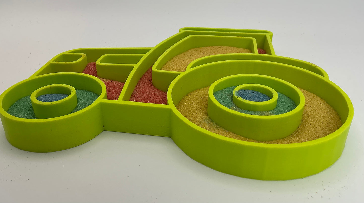 Large Sensory Filling Tray: Tractor