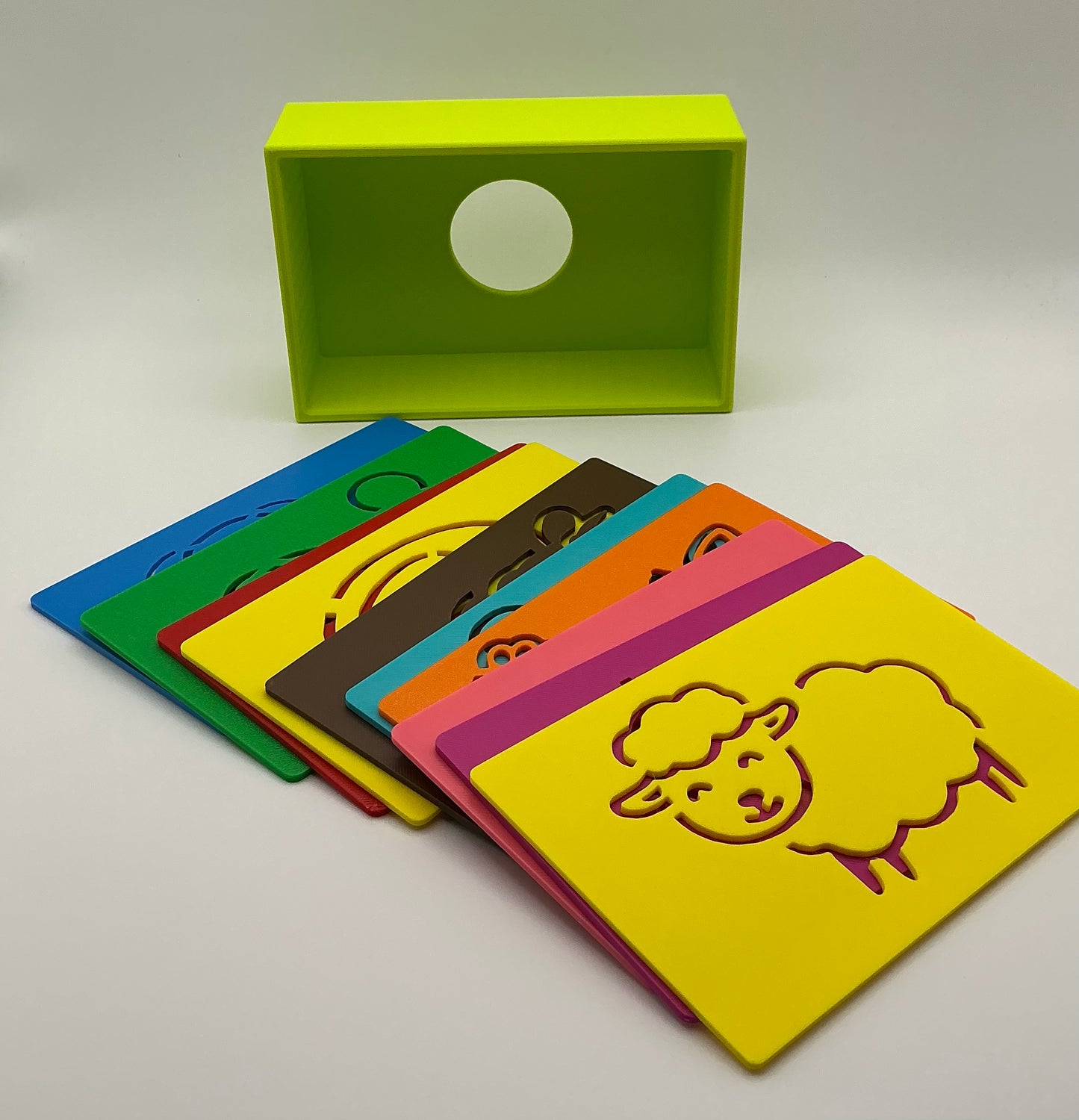 Farm Animal Ten Piece Stencil Set with Storage Box