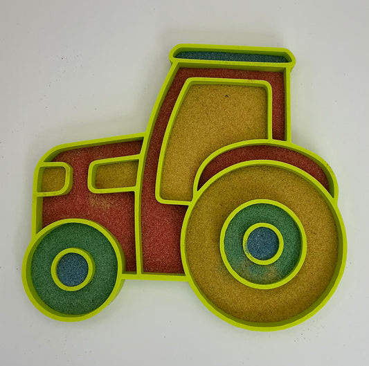 Large Sensory Filling Tray: Tractor